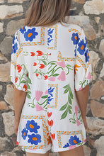 Load image into Gallery viewer, Pocketed Printed Half Sleeve Romper
