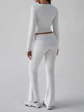 Load image into Gallery viewer, Devine Square Neck Long Sleeve Top and Pants Set
