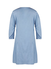 Load image into Gallery viewer, Full Size V-Neck Half Sleeve Denim Dress
