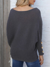 Load image into Gallery viewer, Full Size Boat Neck Long Sleeve Sweater
