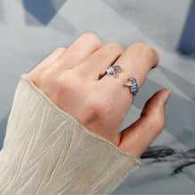 Load image into Gallery viewer, Hand Heart Shape 925 Sterling Silver Open Ring
